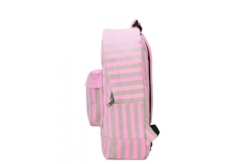 Σακίδιο πλάτης Mi-Pac Seaside Stripe Pink / Sand Backpack σε Ρόζ χρώμα